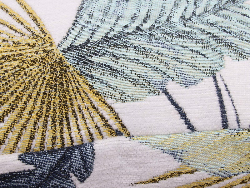 Yeiotsy Pillow Case, Decorative Tropical Leaf Throw Pillow Cover Heavy Fabric Jacquard Chenille (Yellow, 18 x 18 Inches) - Image 5